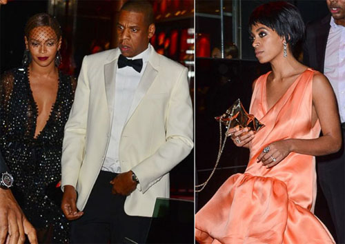 Hôm 12/5, một video dài hơn 3 phút quay cảnh em gái Beyonce là Solange Knowles đấm đá túi bụi anh rể trong thang máy gây xôn xao làng giải trí Mỹ. Sự việc xảy ra khi cả ba rời bữa tiệc Met Gala ra về. Beyonce chỉ đứng im nhìn em gái mắng nhiếc và xông phi vào Jay Z. Những người trong cuộc không hề tiết lộ nguyên nhân vụ ẩu đả, tuy nhiên nhiều nguồn tin khẳng định rằng Solange và anh rể vốn có những bất hòa gay gắt. Solange cũng nổi tiếng là một người nóng nảy và thẳng tính.